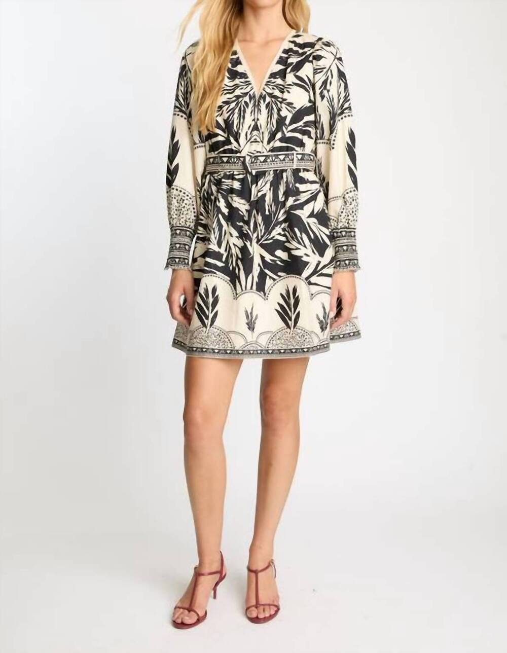 NEW CABALLERO carly mini dress in ambergrain